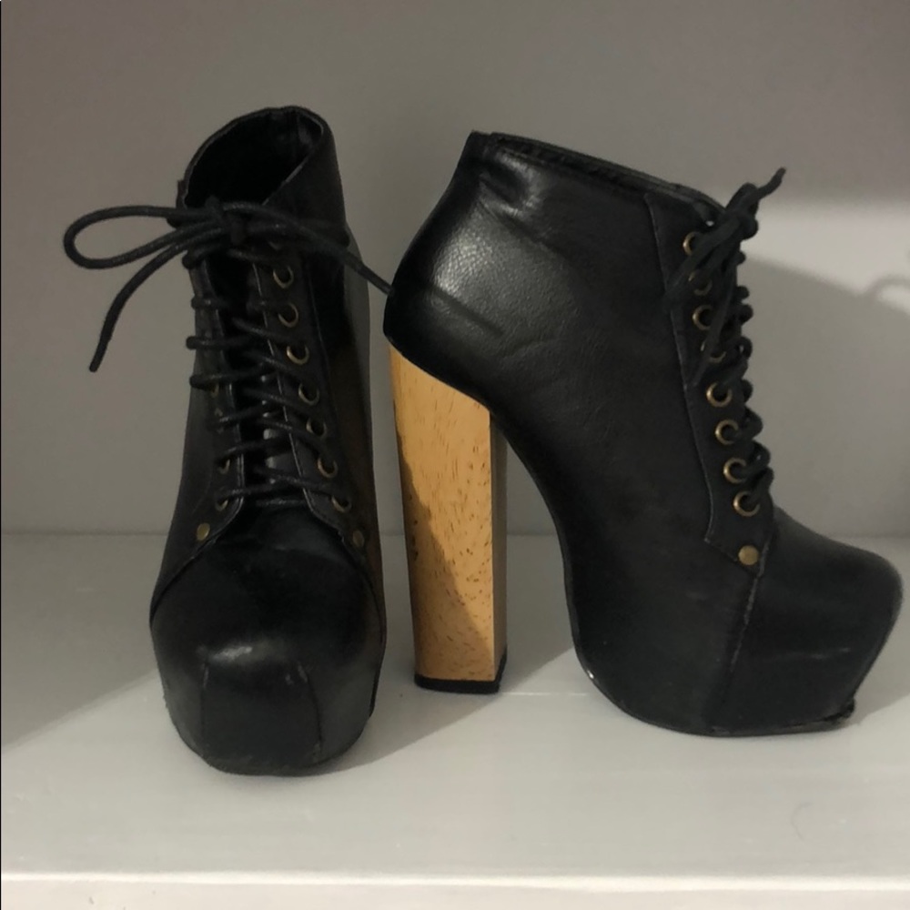 Lace Up Platform Booties